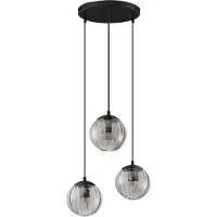 Lyora Hanglamp Abbacus 3-lichts smoke glas