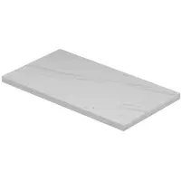 Ink Topdeck XS Fontein Afdekplaat 40x22cm Keramische Slab - Calacatta Matt - 8718835160876 - Wastafels, Fonteinen, Topbladen