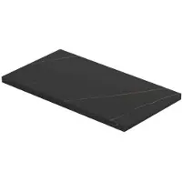 Ink Topdeck XS Fontein Afdekplaat 40x22cm Keramische Slab - Lauren Black Matt - 8718835160890 - Wastafels, Fonteinen, Topbladen
