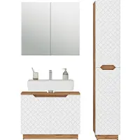 Vicco Badkamermeubelset Lotta, Wit, 3-delig