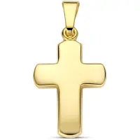 New Bling 9NBG-1009 - - Holle kruis hanger gepolijst - 14kt geelgoud - 22.5 x 11.52 mm