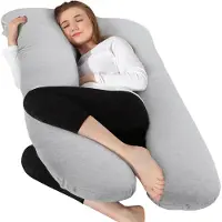 Aura Zwangerschapskussens – Zijslaapkussen - Voedingskussen – Zijslaapkussen volwassenen XXL - Body Pillow - Lichaamskussen - Koelgrijs - 140cm x 70cm x 1cm