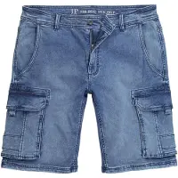 JP 1880 Regular Fit Cargo Shorts blauw, Effen