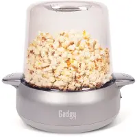 GADGY Premium Popcornmachine - Popcornmaker - Vers & Huisgemaakt Popcorn in 4–5 Minuten - 500W - Zilver
