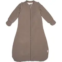 Lodger Hopper - Newborn slaapzak met afritsbare mouwen - 62cm - 3.3 TOG - Autostoel - Bruin - Slaapzak Baby Winter