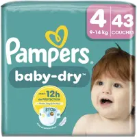 Pampers 2x Baby Dry Luiers Maat 4 (9-14kg) 43 Stuks