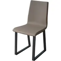 Itamoby Baffy stoel, antracietkleurige poten, grijs kussen, model 11 (type Tecno)