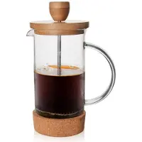 Orion - Glazen Café en Thee Pers - 400 ml - Borosilicaatglas en Roestvrij Staal