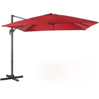 Costway Parasol 300 x 300 cm vierkant, zweefparasol met zwengel, kantelbaar, 360° draaibaar, grote terrasparasol, marktscherm voor tuinen, terrassen