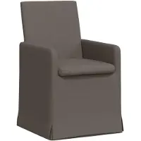 vidaXL Eetstoelen 2 st Linnen Lichtgrijs 57 x 67 x 95 cm