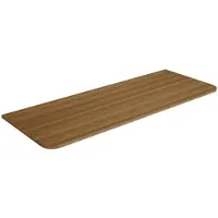 Saniclass Terra Topblad - 120x46x2cm - afgeronde hoeken - sandwood (licht eiken)
