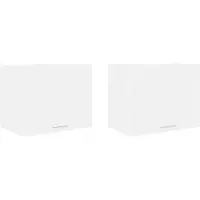 vidaXL Hangkast 2 pcs Wit Bewerkt hout