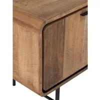 DTP Home TV stand Evo small, 2 doors, 2 open racks,60x145x40 cm, recycled teakwood