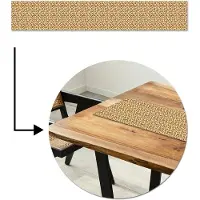 MuchoWow Tafelloper 180x30 cm - Tafelmat vinyl Luipaard - Bruin - Patroon - Tafeldecoratie - Tafelversiering - Keuken decoratie - Tafel versiering