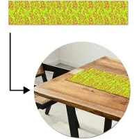 MuchoWow Tafelloper 150x30 cm - Tafelmat vinyl Slang - Neon - Groen - Roze - Tafeldecoratie - Tafelversiering - Keuken decoratie - Tafel versiering