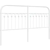 vidaXL Vervangend hoofdbord 150 cm metaal wit