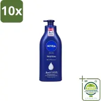 Nivea 10 x – Bodymilk – Original met Pomp – 500 ml - Grootverpakking - Bodymilk - Hydratatie - Huid Verzorging - Huidbarrière - Amandelolie
