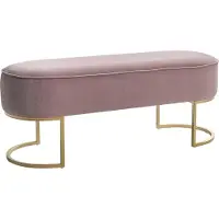Beliani MILRY - Bankje - Roze - Fluweel