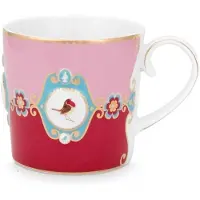 Pip studio Mok Love Birds Red Pink Small 150 ml (Set van 6)