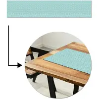 MuchoWow Tafelloper 200x40 cm - Tafelmat vinyl Zee - Dieren - Bluewave - Blauw - Tafeldecoratie - Tafelversiering - Keuken decoratie - Tafel versiering