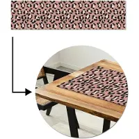 MuchoWow Tafelloper 200x50 cm - Tafelmat vinyl Terracottakleur - Onregelmatig - Luipaard - Tafeldecoratie - Tafelversiering - Keuken decoratie - Tafel versiering