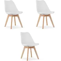 Leobert Stoel - - Mark - Wit - 49 x 43 x 82 cm - Lot van 3