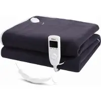 Zilan - Elektrische deken - Elektrische deken 1 persoons - 150 x 80 cm - snelle opwarmtijd - wasbaar - Zwart