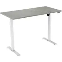 Euroseats 1-Motor Zit-sta-bureau Rechthoekig Oxyd Beton T-Voet 1.600 (B) x 800 (D) x 1.235 (H) mm Metaal