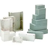 HQ Products WATERBESTENDIGE ABS-BEHUIZING MET AFSTANDSBUSSEN - 160 x 80 x 55mm EN DOORZICHTIG DEKSEL (G368C)