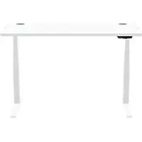 Fellowes Levado Zit-sta-bureau Rechthoekig Wit T-Voet 1.829 (B) x 698 (D) x 1.257 (H) mm MDF (Medium-density fibreboard), PVC (Polyvinylchloride), Staal