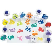 Colorations stempelset speelgoed - Easy Grip Verkeersstempels 14 stuks.