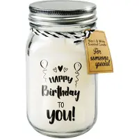 Paper Dreams Geurkaars In Glas - Happy Birthday Wit wit Glas Kaars