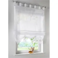 Bonprix Effen vouwgordijn met gerecycled polyester maat h/b: 170/43 cm
