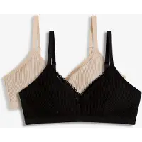 Bonprix Bralette zonder beugels met gevulde cups en biologisch katoen (set van 2) maat 40