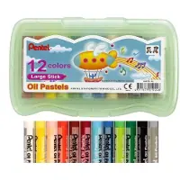Pentel Oliepastels - 12 Levendige Kleuren voor Creatieve Kunstenaars