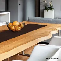 MuchoWow Tafelloper 150x30 cm - Tafelmat vinyl Patroon - Hardhout - Plank - Tafeldecoratie - Tafelversiering - Keuken decoratie - Tafel versiering