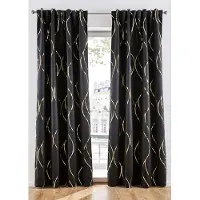 Bonprix Verduisterend gordijn met glanzende print (1 stuk) maat H/B: 245/130 cm