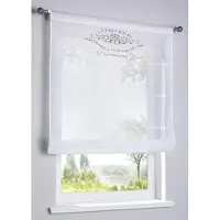 Bonprix Transparant vouwgordijn met borduursel maat h/b: 130/60 cm