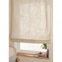 Bonprix Vouwgordijn in linnen look maat h/b: 140/100 cm