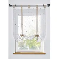 Bonprix Vouwgordijn met bindkoord en borduursel (1 stuk) h/b: 140/60 cm