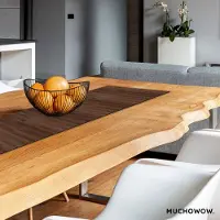 MuchoWow Tafelloper 150x30 cm - Tafelmat vinyl Bruin - Patronen - Hout - Tafeldecoratie - Tafelversiering - Keuken decoratie - Tafel versiering