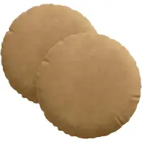 vidaXL Zitkussens 2 st Fluweel Bruin Ø30 x 13 cm