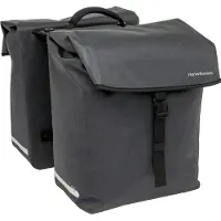 New Looxs Hamar Double - Dubbele Fietstas - Geschikt voor Elektrische Fietsen - 100% Waterdicht – Gerecycled Materiaal -Geïntegreerde MIK Adapter - 38 Liter – Antraciet