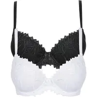 Bonprix Voorgevormde bh met sierlijk borduursel (set van 2) maat 90