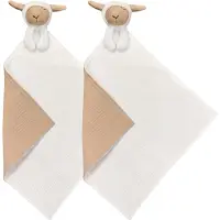 Funnies Knuffeldoekje Luna Knuf 2-Pack - Set van 2 Zachte Knuffeldoekjes, Troostdoekjes, Babydoekjes - Heerlijk Zacht en Comfortabel - Perfect als Troostvriendje of Cadeau voor Baby’s en Peuters