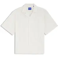 HUGO Relaxed-fit overhemd van katoenen popeline met print