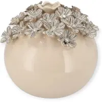 DK Design Daan Kromhout - Vaas - Bloemenvaas - Flowers - Creme - Wit - Keramiek - 18x7x18cm