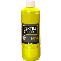 Creativ Company Textielverf Neon Geel – Gele Kledingverf – Stofverf – Textiel Kleurstof – Stoffenverf – Verf Voor Kleding – Textiel Verven – Kleurstof Voor Stof – DIY Kleding Verven – Fluoriserend Geel – 500 ml