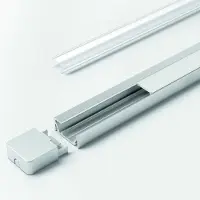 Halemeier ChannelLine G opal, set van 10, lengte 3000 mm, aluminium en afdekprofiel