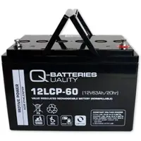 Q-Batteries 12LCP-60 LCP 12V 63Ah AGM